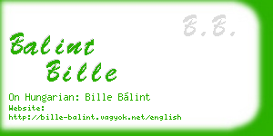 balint bille business card